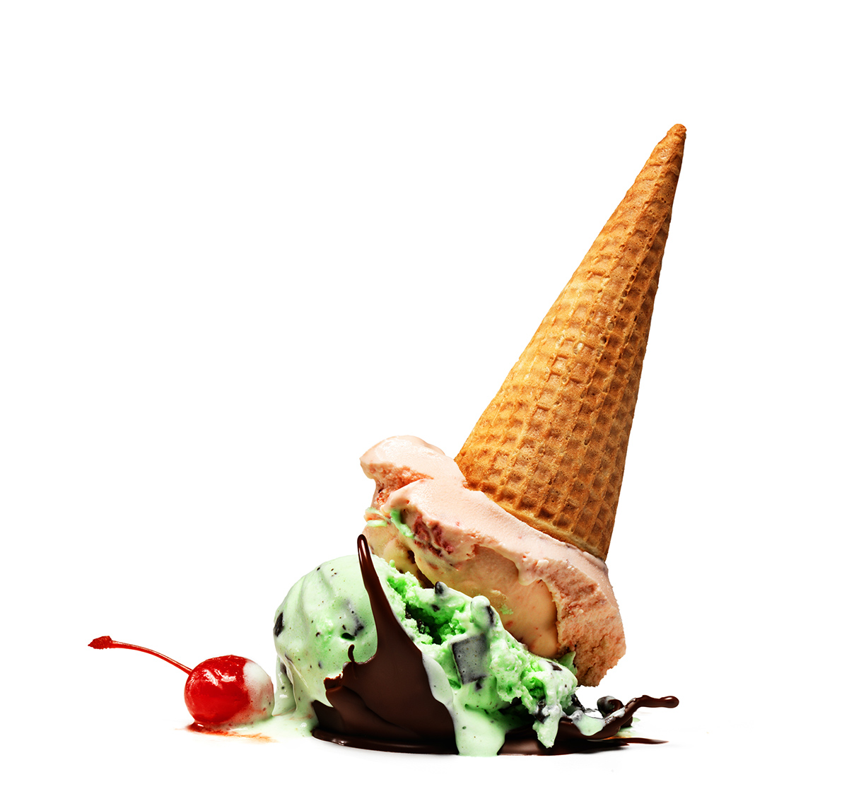 Dropped Ice Cream Cone — Editorial Food Photography