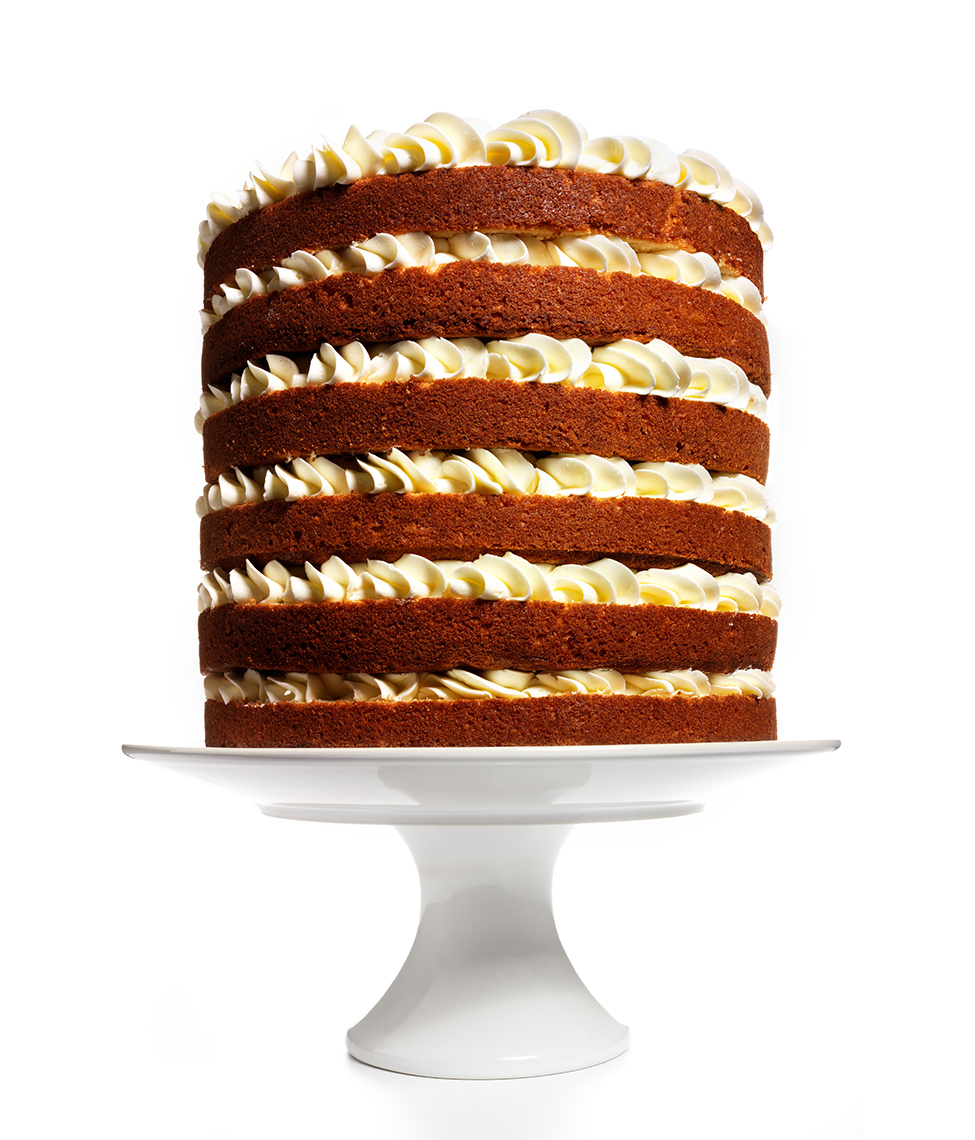 Layered Wedding Cake — Editorial Food Photography